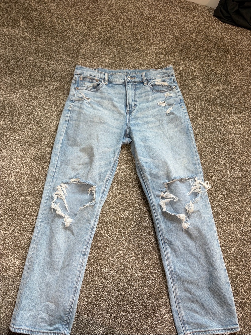 American Eagle Outfitters Super High-Rise Ankle Straight Leg Jeans